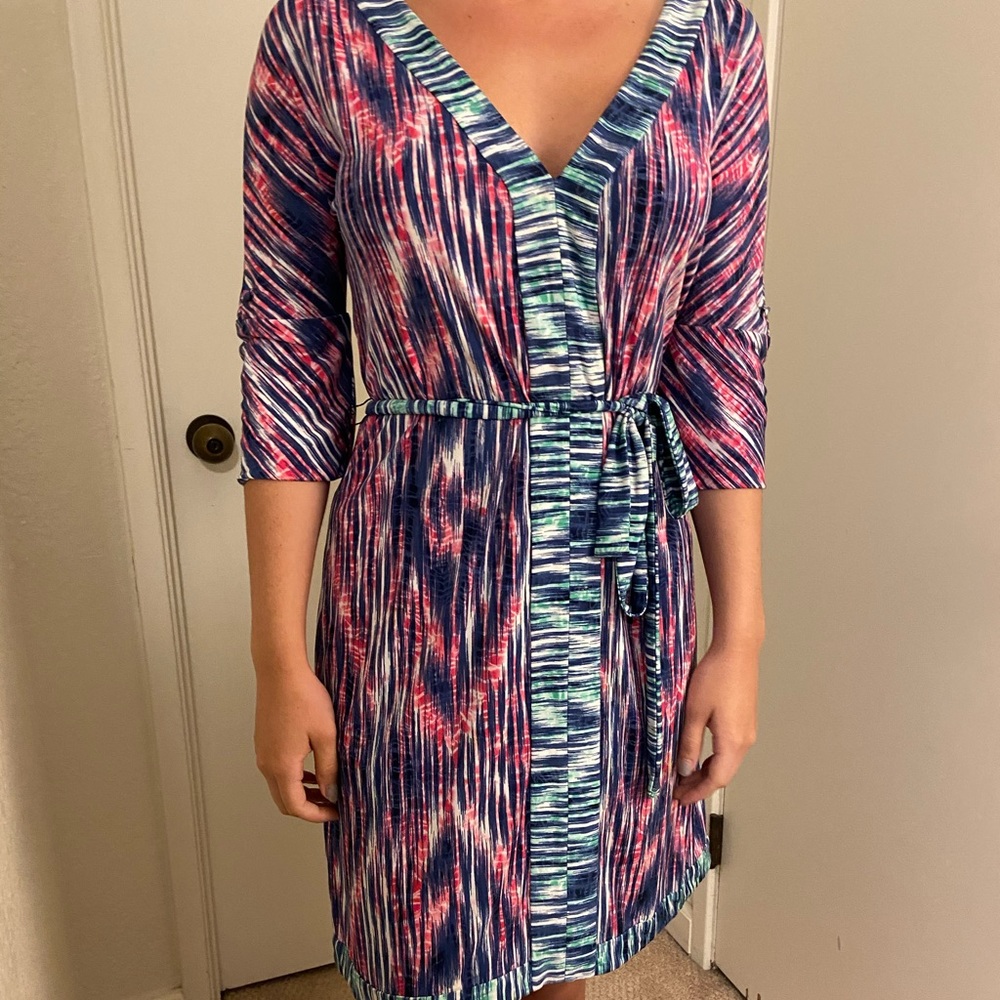 Multi colored tie sundress